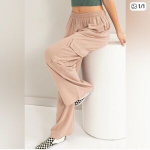 Double Zero Women's Wide Leg Blush color Size Medium